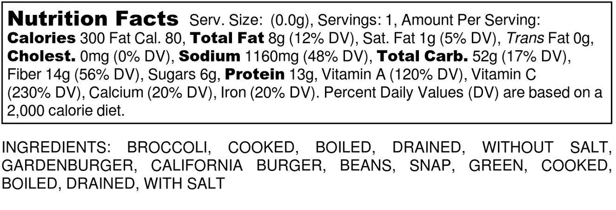 California Veggie Burger